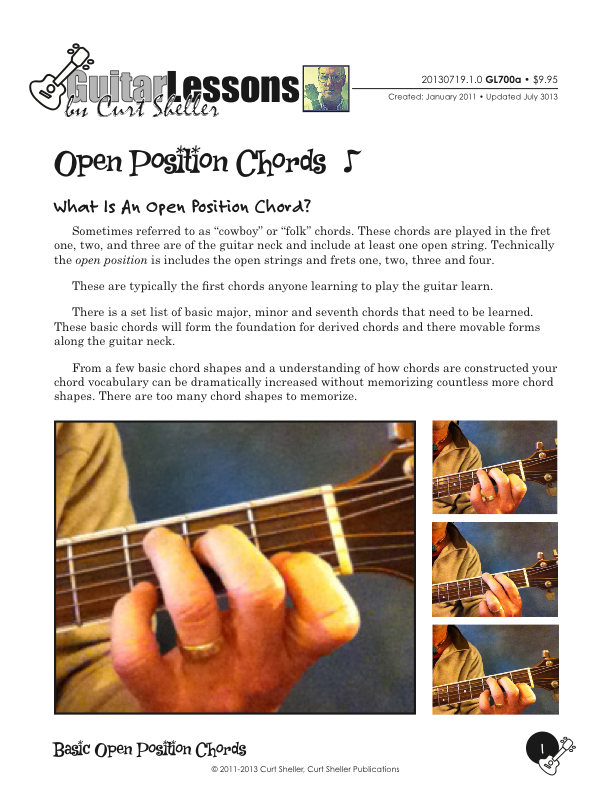 Open Position Guitar Chords - Standard Tuning