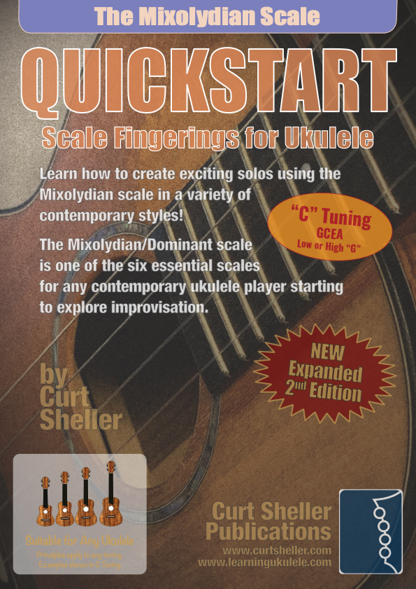 QuickStart Scale Fingerings for Ukulele, C Tuning - Mixolydian