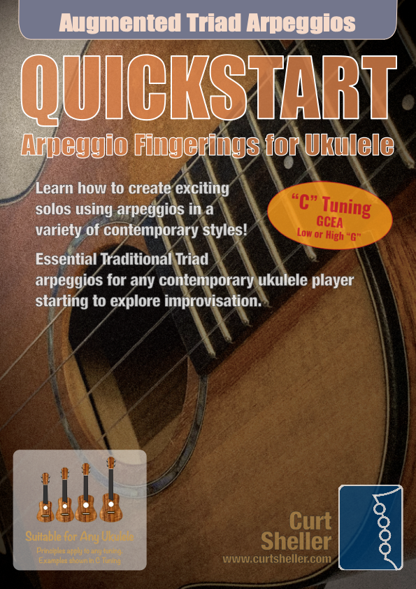 QuickStart Arpeggio Fingerings for Ukulele, C Tuning - Augmented Triad