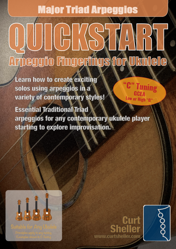QuickStart Arpeggio Fingerings for Ukulele, C Tuning - Major Triad