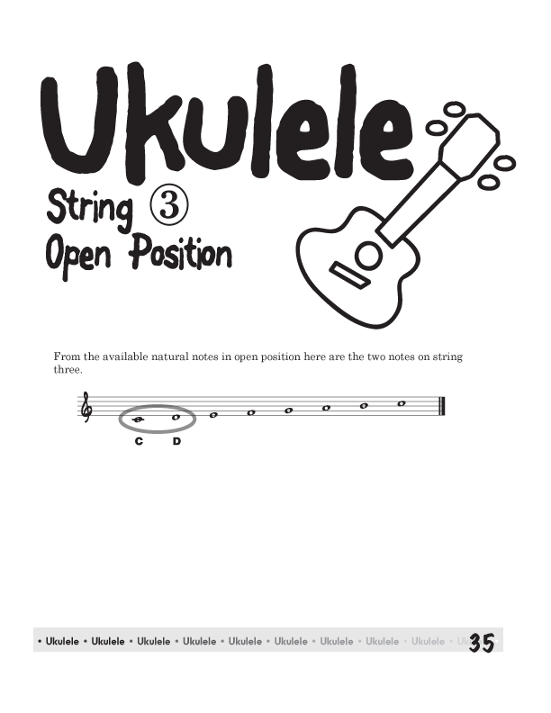 Reading Music on Ukulele Series - Reading in Open Position, String Three