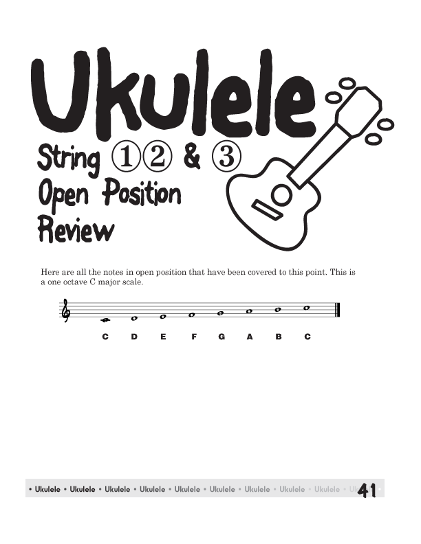 Reading Music on Ukulele Series - Reading in Open Position, Strings One, Two and Three