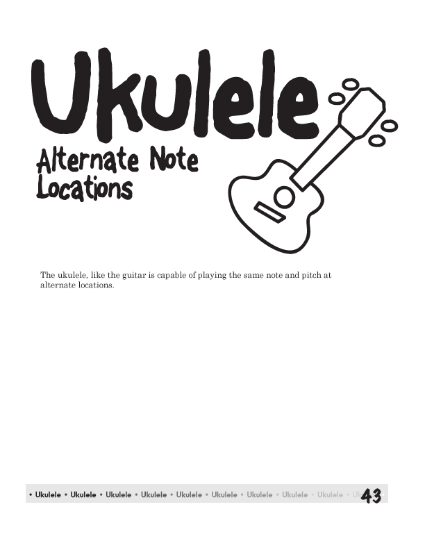 Reading Music on Ukulele Series - Reading in Open Position, Alternate Note Locations