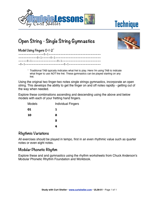 Open String Fingering Fingering Drills