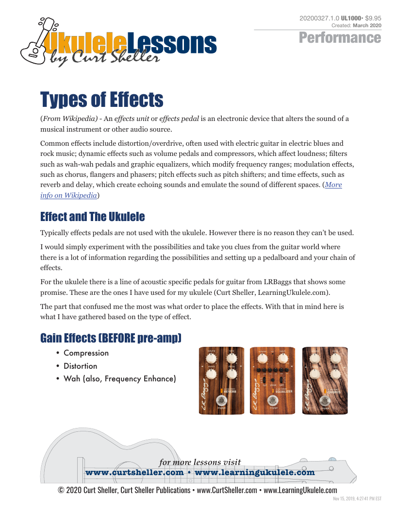 Effect Pedals and the Ukulele