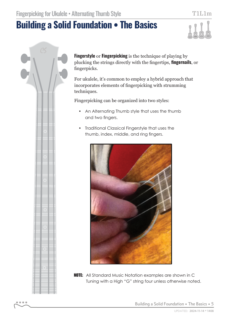 Alternating Thumb Style, Building a Solid Foundation - The Basics