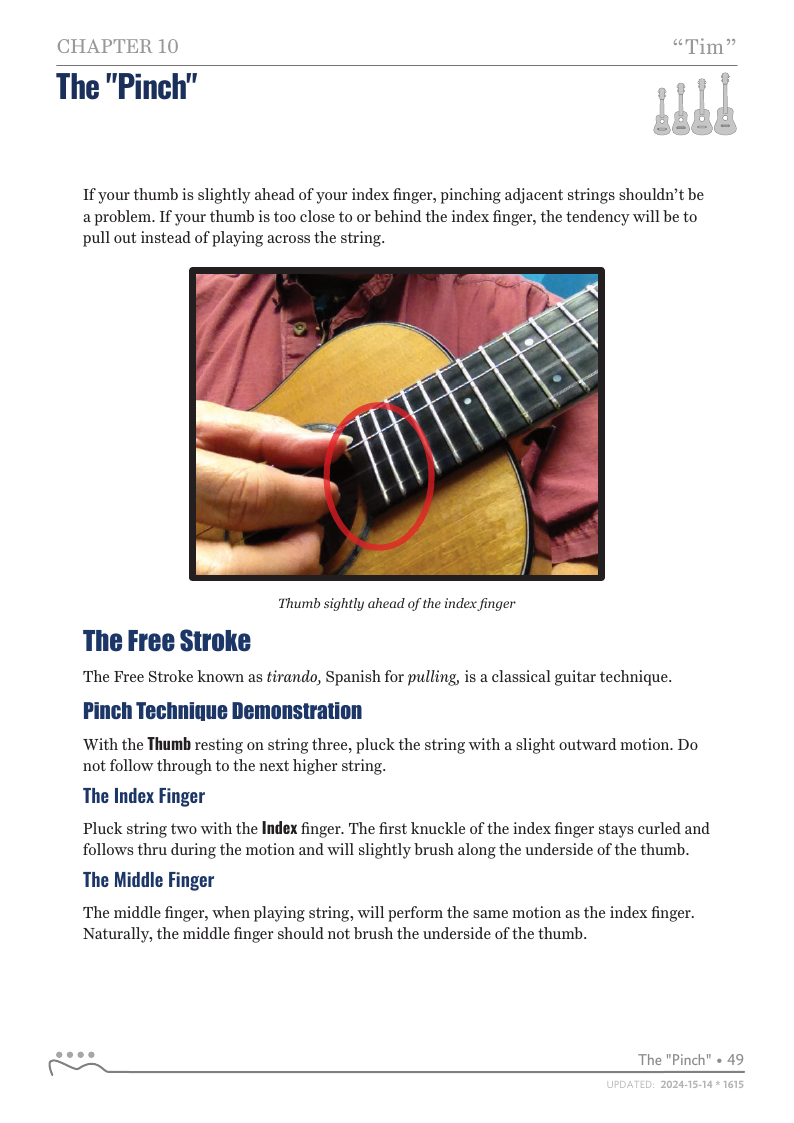 Alternating Thumb Style, The Pinch