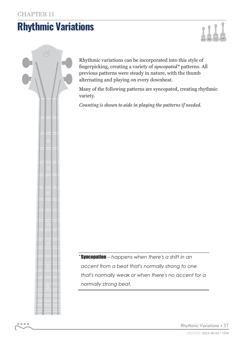 Alternating Thumb Style, Rhythmic Variations