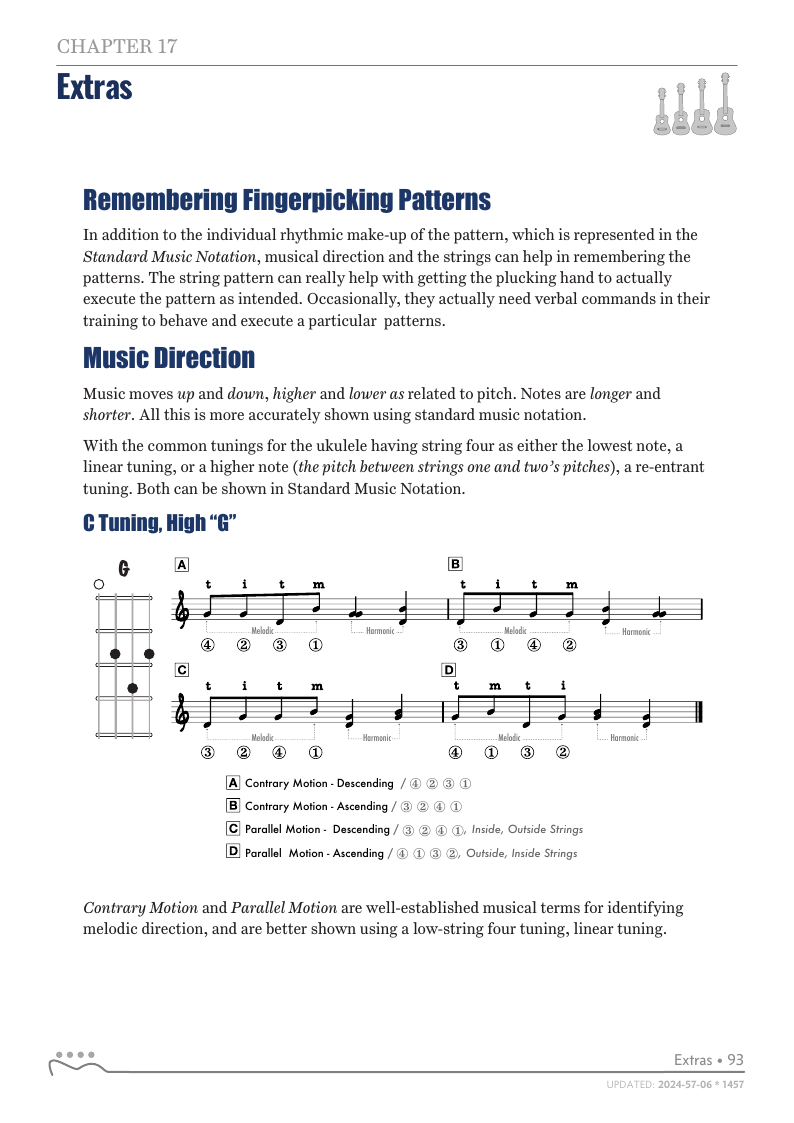 Alternating Thumb Style, Remembering the Patterns