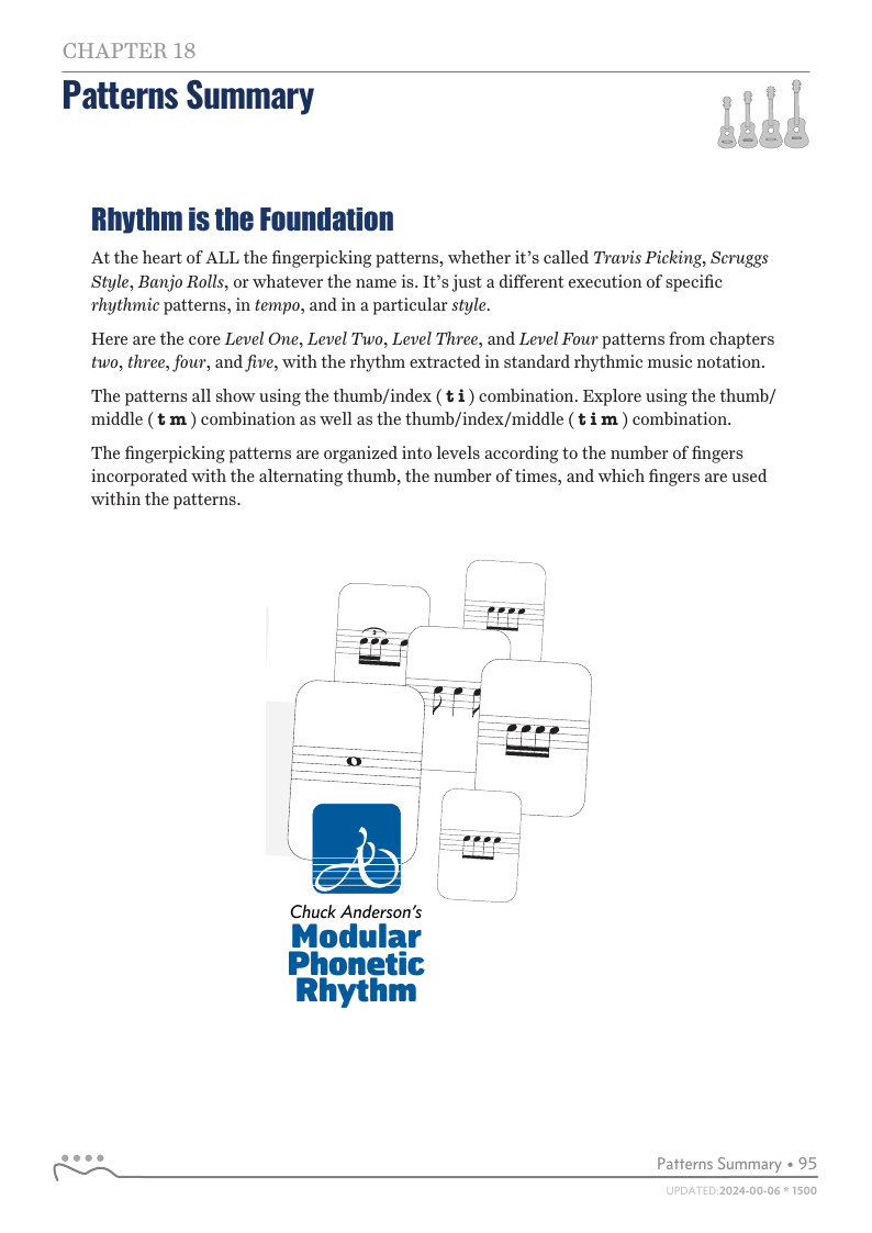 Alternating Thumb Style, Patterns Summary
